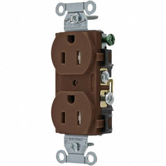 Bryant Electric - Straight Blade Receptacles Receptacle Type: Duplex Receptacle Grade: Commercial - USA Tool & Supply