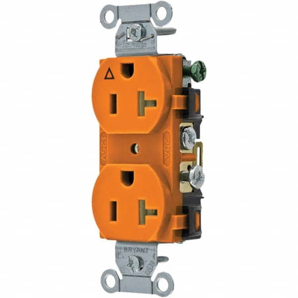 Bryant Electric - Straight Blade Receptacles Receptacle Type: Duplex Receptacle Grade: Commercial - USA Tool & Supply