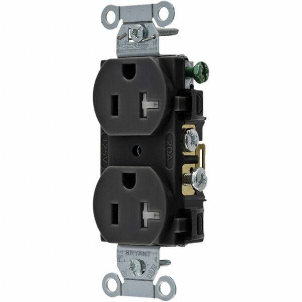 Bryant Electric - Straight Blade Receptacles Receptacle Type: Duplex Receptacle Grade: Commercial - USA Tool & Supply