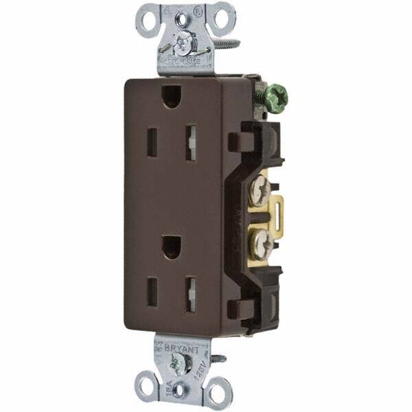 Bryant Electric - Straight Blade Receptacles Receptacle Type: Duplex Receptacle Grade: Commercial - USA Tool & Supply