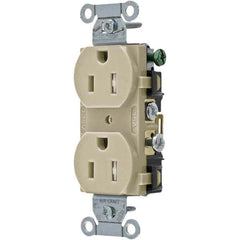 Bryant Electric - Straight Blade Receptacles Receptacle Type: Duplex Receptacle Grade: Commercial - USA Tool & Supply