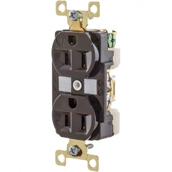 Bryant Electric - Straight Blade Receptacles Receptacle Type: Duplex Receptacle Grade: Industrial - USA Tool & Supply
