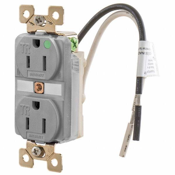 Bryant Electric - Straight Blade Receptacles Receptacle Type: Duplex Receptacle Grade: Hospital - USA Tool & Supply