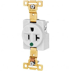 Bryant Electric - Straight Blade Receptacles Receptacle Type: Single Receptacle Grade: Hospital - USA Tool & Supply