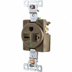 Bryant Electric - Straight Blade Receptacles Receptacle Type: Single Receptacle Grade: Hospital - USA Tool & Supply