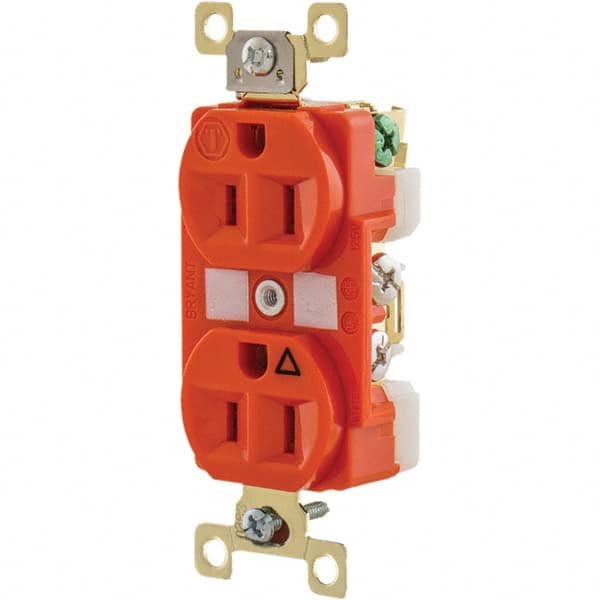 Bryant Electric - Straight Blade Receptacles Receptacle Type: Duplex Receptacle Grade: Industrial - USA Tool & Supply