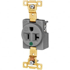 Bryant Electric - Straight Blade Receptacles Receptacle Type: Single Receptacle Grade: Hospital - USA Tool & Supply