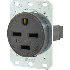 Bryant Electric - Straight Blade Receptacles Receptacle Type: Single Receptacle Grade: Industrial - USA Tool & Supply
