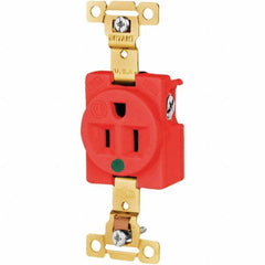 Bryant Electric - Straight Blade Receptacles Receptacle Type: Single Receptacle Grade: Hospital - USA Tool & Supply