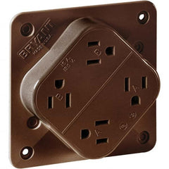 Bryant Electric - Straight Blade Receptacles Receptacle Type: Fourplex Receptacle Grade: Industrial - USA Tool & Supply
