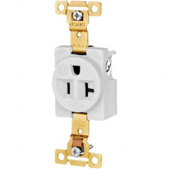 Bryant Electric - Straight Blade Receptacles Receptacle Type: Single Receptacle Grade: Industrial - USA Tool & Supply