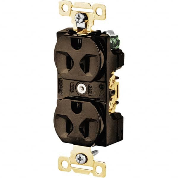 Bryant Electric - Straight Blade Receptacles Receptacle Type: Duplex Receptacle Grade: Industrial - USA Tool & Supply