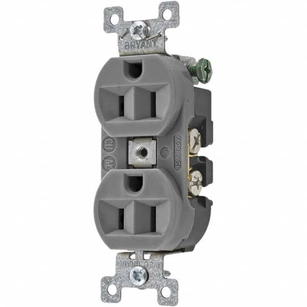 Bryant Electric - Straight Blade Receptacles Receptacle Type: Duplex Receptacle Grade: Specification - USA Tool & Supply