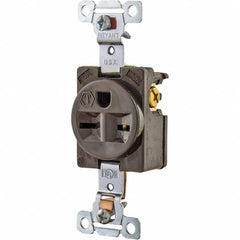 Bryant Electric - Straight Blade Receptacles Receptacle Type: Single Receptacle Grade: Industrial - USA Tool & Supply