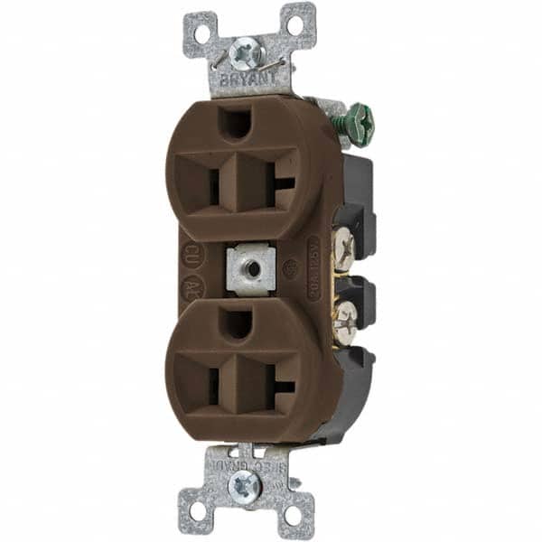 Bryant Electric - Straight Blade Receptacles Receptacle Type: Duplex Receptacle Grade: Specification - USA Tool & Supply