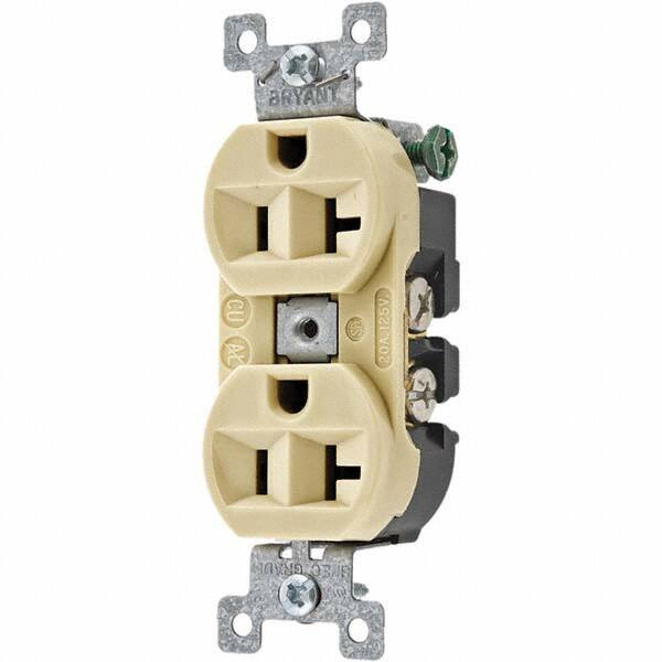 Bryant Electric - Straight Blade Receptacles Receptacle Type: Duplex Receptacle Grade: Specification - USA Tool & Supply