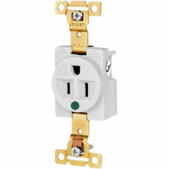 Bryant Electric - Straight Blade Receptacles Receptacle Type: Single Receptacle Grade: Hospital - USA Tool & Supply