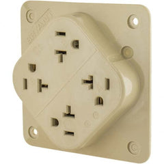Bryant Electric - Straight Blade Receptacles Receptacle Type: Fourplex Receptacle Grade: Industrial - USA Tool & Supply