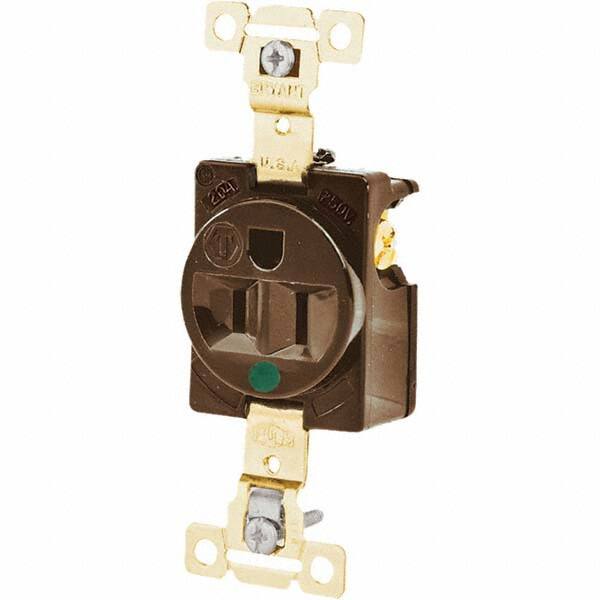 Bryant Electric - Straight Blade Receptacles Receptacle Type: Single Receptacle Grade: Hospital - USA Tool & Supply