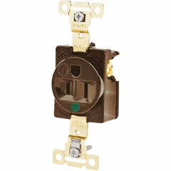 Bryant Electric - Straight Blade Receptacles Receptacle Type: Single Receptacle Grade: Hospital - USA Tool & Supply