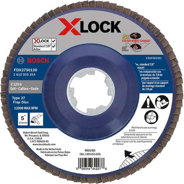 Bosch - Flap Discs Abrasive Type: Coated Flap Disc Type: Type 27 - USA Tool & Supply