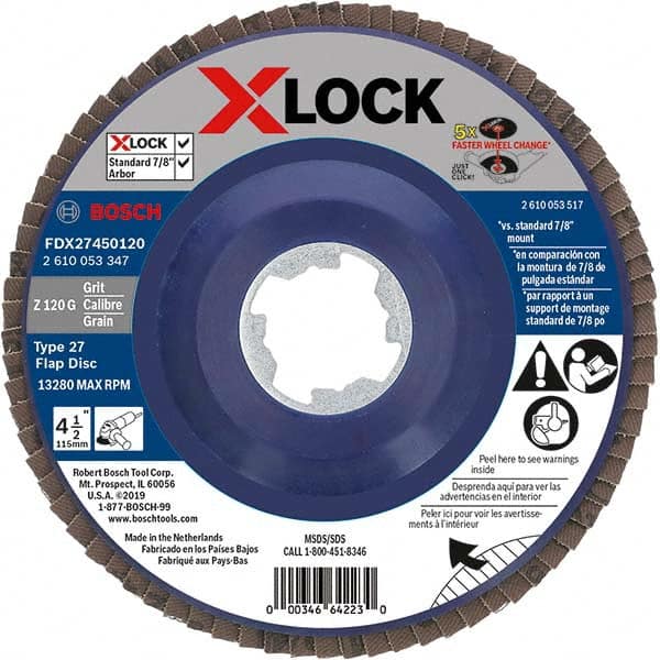 Bosch - Flap Discs Abrasive Type: Coated Flap Disc Type: Type 27 - USA Tool & Supply