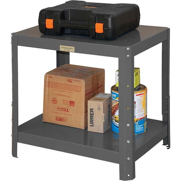 Durham - Stationary Work Benches, Tables Type: Machine Work Table Top Material: 16 Gauge Steel - USA Tool & Supply
