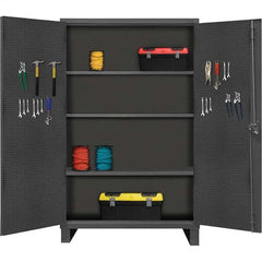 Durham - 3 Shelf Pegboard Storage Cabinet - USA Tool & Supply