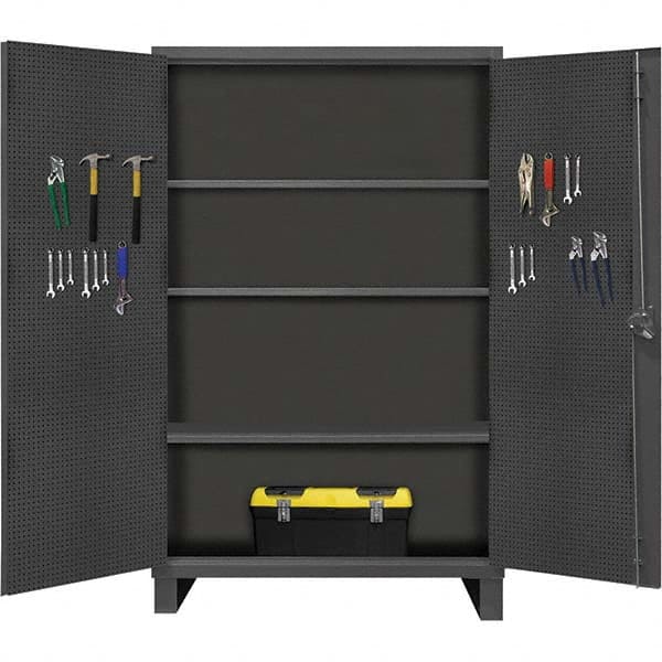 Durham - 3 Shelf Pegboard Storage Cabinet - USA Tool & Supply
