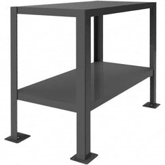 Durham - Stationary Work Benches, Tables Type: Machine Work Table Top Material: 16 Gauge Steel - USA Tool & Supply