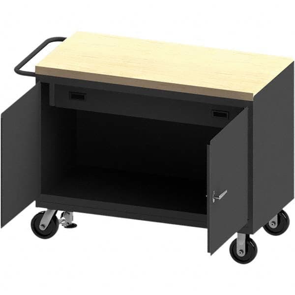 Durham - Mobile Work Benches Type: Cabinet Bench Length: 54-1/8 (Inch) - USA Tool & Supply