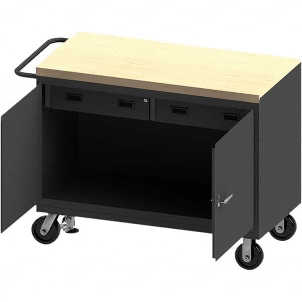 Durham - Mobile Work Benches Type: Cabinet Bench Length: 54-1/8 (Inch) - USA Tool & Supply