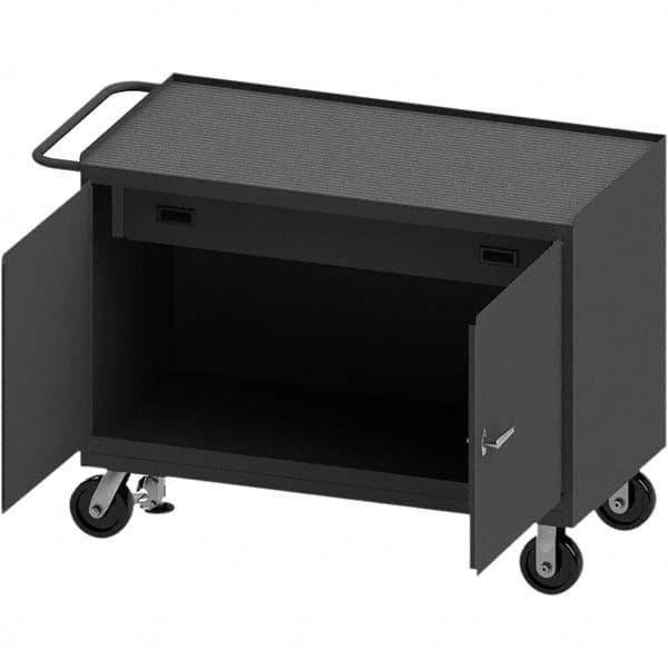 Durham - Mobile Work Benches Type: Cabinet Bench Length: 54-1/8 (Inch) - USA Tool & Supply