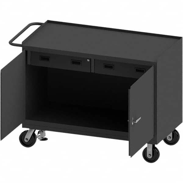 Durham - Mobile Work Benches Type: Cabinet Bench Length: 54-1/8 (Inch) - USA Tool & Supply