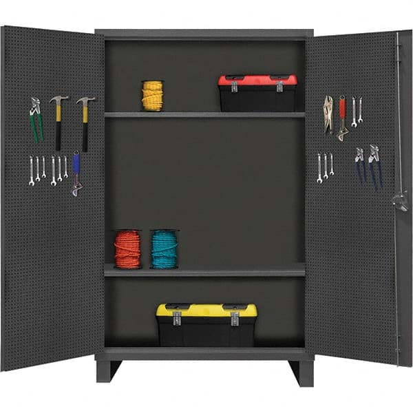 Durham - 2 Shelf Pegboard Storage Cabinet - USA Tool & Supply