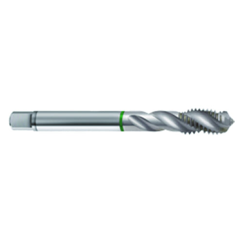 ‎M6 × 1.0 3FL 6H Cobalt Spiral Flute Semi-Bott Green Ring Tap-Bright-40 Degree Helix - USA Tool & Supply