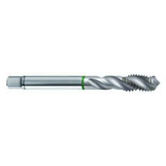 ‎M2 × 0.4 3FL 6H Cobalt Spiral Flute Semi-Bott Green Ring Tap-Bright-40 Degree Helix - USA Tool & Supply