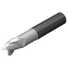 Sandvik Coromant - 3/8" Diam 3 Flute Solid Carbide 0.09" Corner Radius End Mill - Exact Industrial Supply