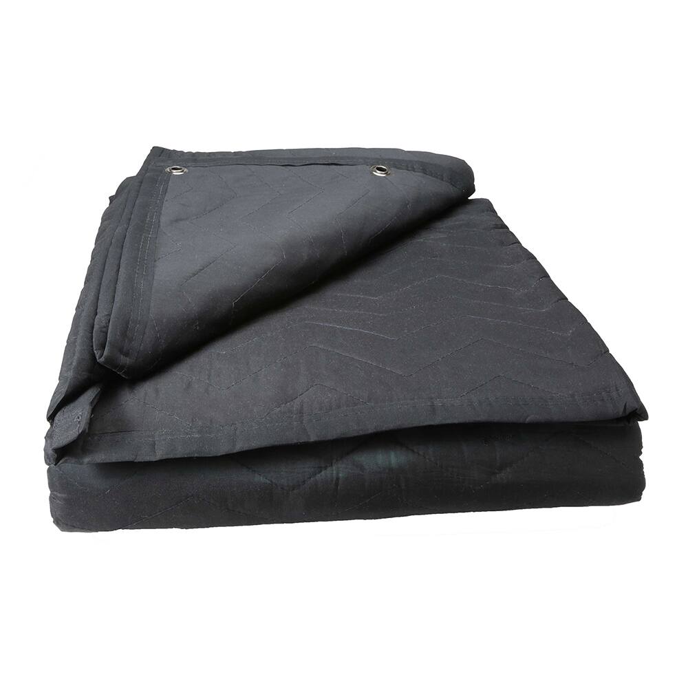 US Cargo Control - Tarps & Dust Covers; Material: Cotton/Polyester ; Length (Inch): 96 ; Width (Inch): 80 ; Grommet: Yes ; Color: Black - Exact Industrial Supply