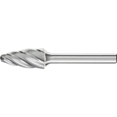 PFERD - SF-5, 1/2" Cut Diam, 1/4" Shank Diam, Carbide End Cut Aluma Cut Tree with Radius End Burr - Exact Industrial Supply