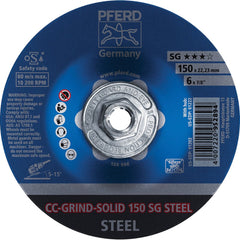 PFERD - Depressed-Center Wheels; Hole Thread Size: 5/8-11 ; Connector Type: Arbor ; Wheel Type Number: Type 1 ; Abrasive Material: Steel ; Maximum RPM: 10200.000 ; Tool Compatibility: Angle Grinders - Exact Industrial Supply