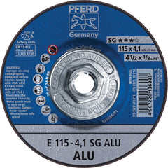 PFERD - Depressed-Center Wheels; Hole Thread Size: 5/8-11 ; Connector Type: Arbor ; Wheel Type Number: Type 27 ; Abrasive Material: Aluminum Oxide/Silicon Carbide ; Maximum RPM: 13300.000 ; Grit: 24 - Exact Industrial Supply