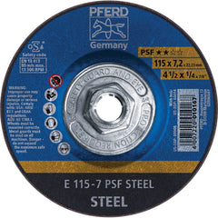 PFERD - Depressed-Center Wheels; Hole Thread Size: 5/8-11 ; Connector Type: Arbor ; Wheel Type Number: Type 27 ; Abrasive Material: Aluminum Oxide ; Maximum RPM: 13300.000 ; Grit: 24 - Exact Industrial Supply