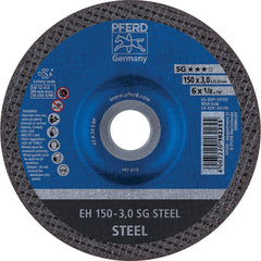 PFERD - Depressed-Center Wheels; Hole Size (Inch): 7/8 ; Connector Type: Arbor ; Wheel Type Number: Type 27 ; Abrasive Material: Aluminum Oxide ; Maximum RPM: 10200.000 ; Grit: 46 - Exact Industrial Supply