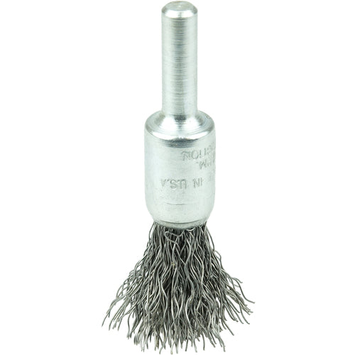 3/8″ Steel Fill Crimped Wire End Brush, .0118″ Steel Fill - USA Tool & Supply