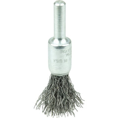 3/8″ Steel Fill Crimped Wire End Brush, .0118″ Steel Fill - USA Tool & Supply