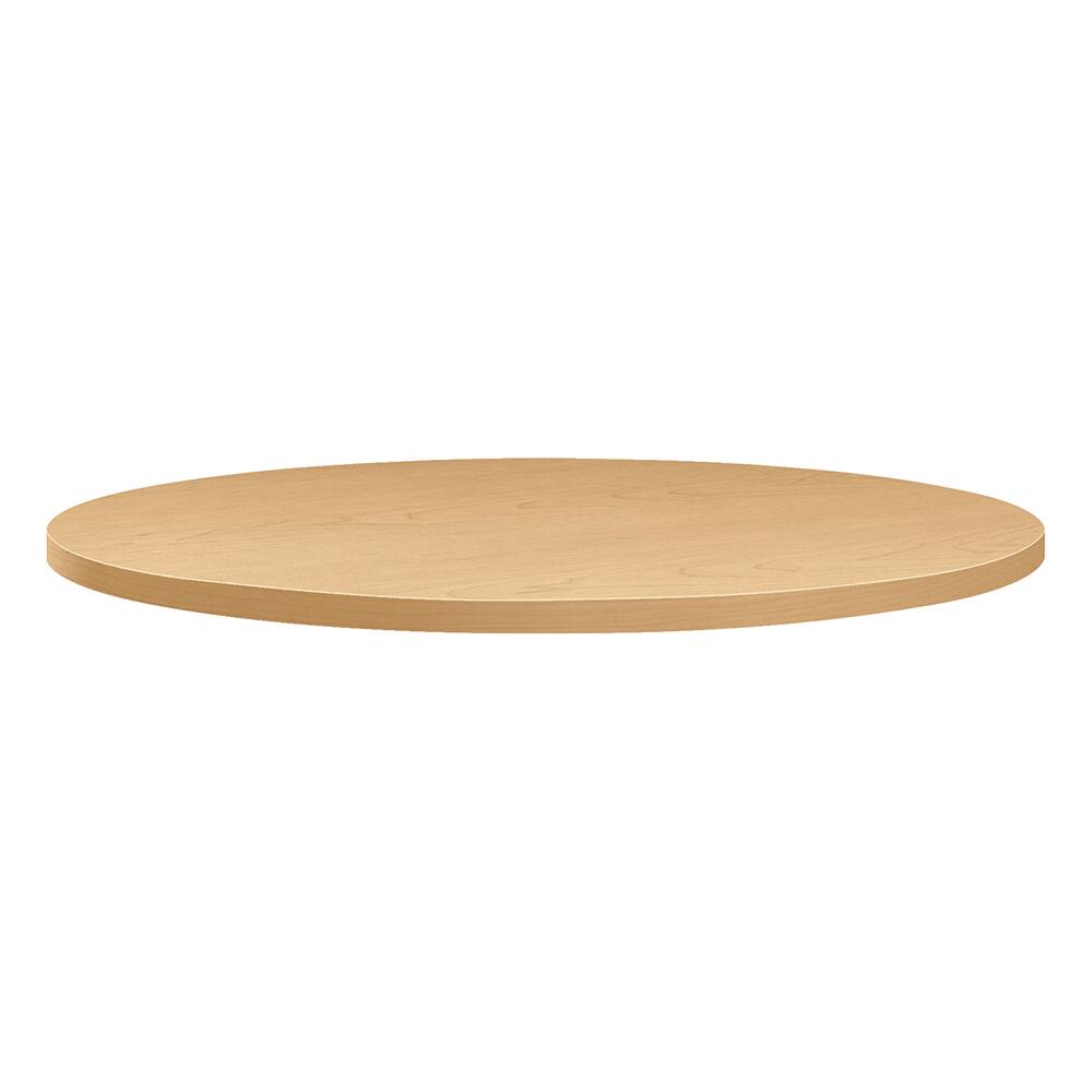 Hon - Stationary Tables; Type: Table Top ; Material: High-Pressure Laminate ; Color: Natural Maple ; Diameter (Inch): 36 ; Height (Inch): 1-1/8 ; Width (Inch): 36 - Exact Industrial Supply