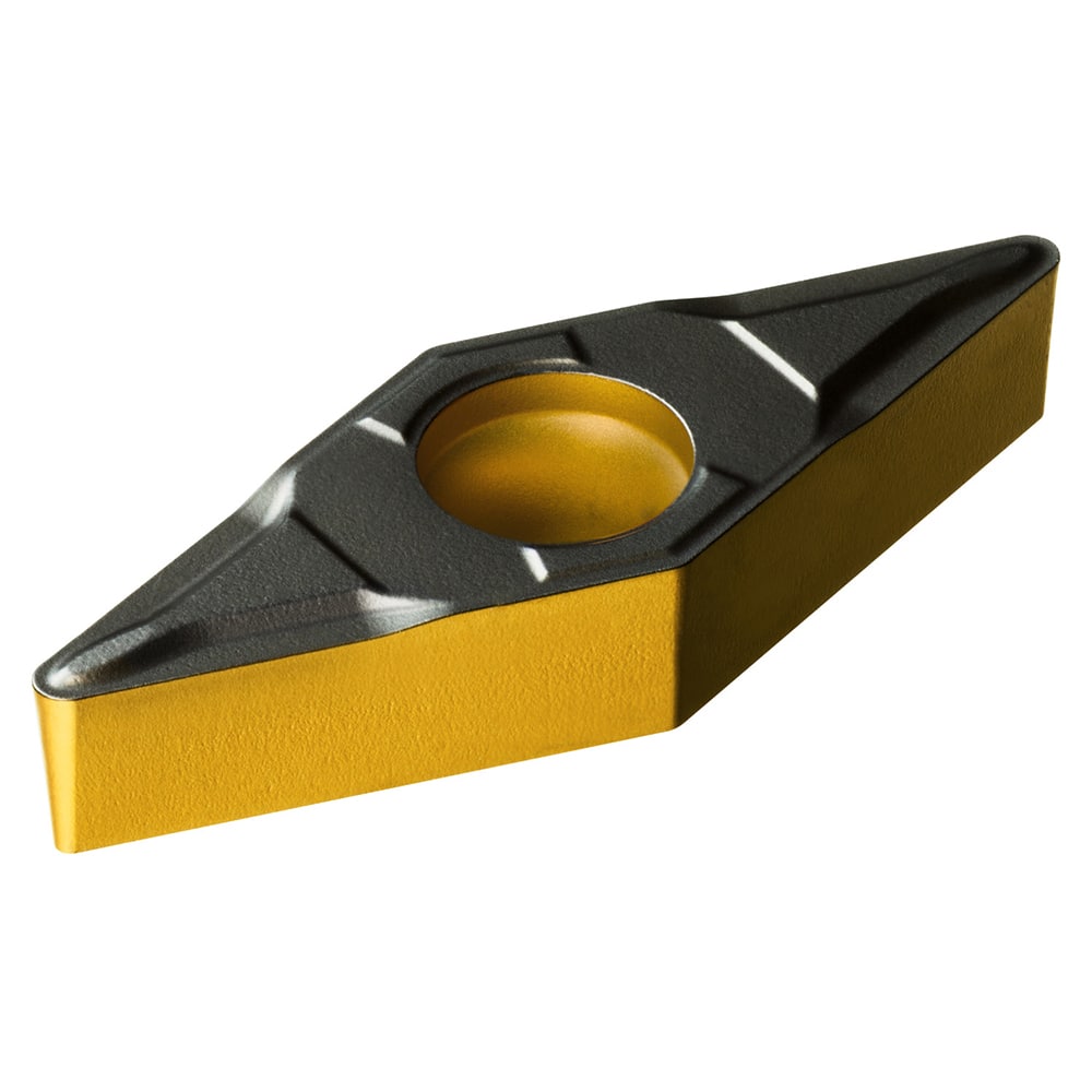 VBMT332-PF 4425 Carbide Turning Insert Al2O3/TiN/TiCN Finish, Neutral, 3/8″ Inscribed Circle, 0.0313″ Corner Radius, 3/16″ Thick, 35° Trigon