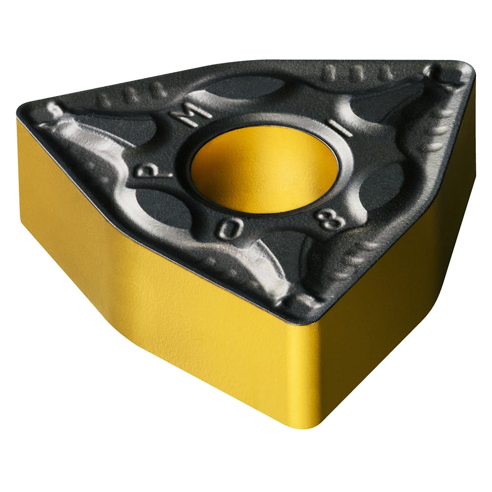 WNMG432-PM 4415 Carbide Turning Insert Al2O3/TiN/TiCN Finish, Neutral, 1/2″ Inscribed Circle, 0.0313″ Corner Radius, 3/16″ Thick, 80° Trigon