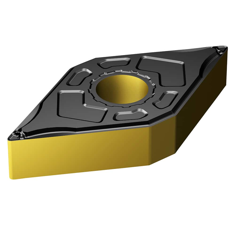 DNMG441-LC 4415 Carbide Turning Insert Al2O3/TiN/TiCN Finish, Neutral, 1/2″ Inscribed Circle, 0.0156″ Corner Radius, 1/4″ Thick, 55° Trigon